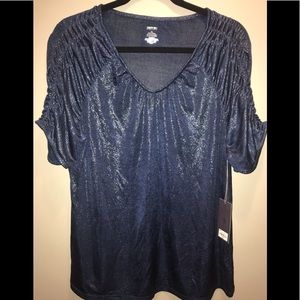 Jennifer Lopez shimmery blue top